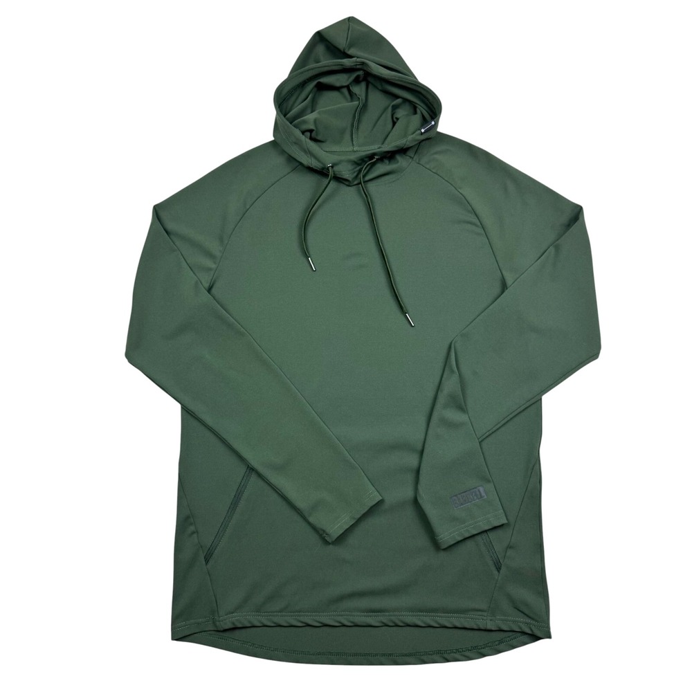 Barbell Men's Performance Hoodie Size M Bodybuilding Green Pullover Workout